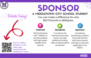 Donate for Connectivity for Middletown Youth poster